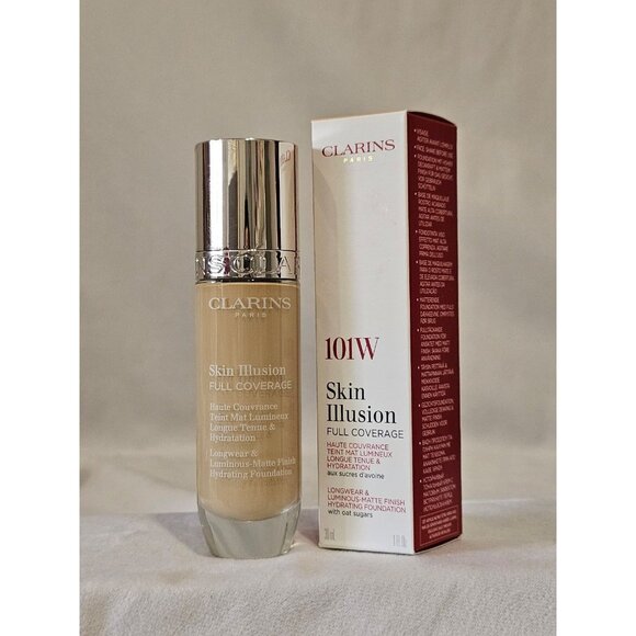 New CLARINS Skin Illusion Full Coverage Foundation shade 101W - Picture 1 of 2